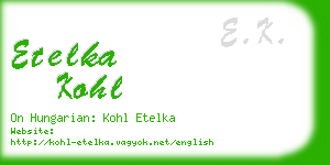 etelka kohl business card